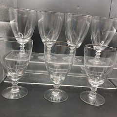 7 VTG Tiffin Franciscan Kent Platinum Trim Iced Tea Goblets 6.25″ x 3.25″ Disct.