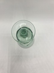Fostoria Jamestown Green 5 7/8 Inch Water Goblet Heavy Pressed Stem #2719