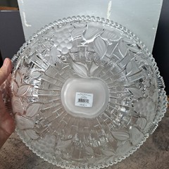 Gorham Crystal Chip & Dip Spring Traditions Country Terrace 14″ NOS