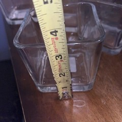 Libbey Square Glass Medium Lot Of 4