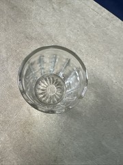 Hazel Atlas Clear Glass Toothpick Holder or Small Juice Tumbler Vintage