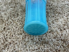 Vintage 1960s Wheaton Bullseye Opalescent Blue 6.75″ Glass Tumbler