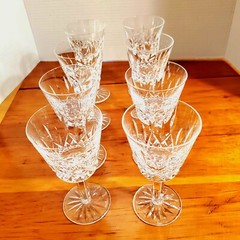 8 VTG NEW 9-10+oz IRE MADE Waterford Crystal LISMORE 5 7/8″ Claret Wine Glasses