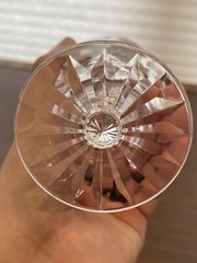 STUNNING SET(8) VTG WATERFORD Crystal ASHLING White Wine Glasses SIGNED 5.5″H
