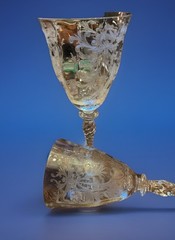 TIFFIN FRANCISCAN BYZANTINE 8.5″ WINE/WATER GOBLET X2 Mint Condition