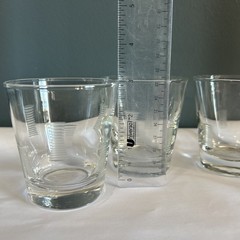 50s/60s Mid-Century Modern Libbey Etched Rocks Whiskey Glasses | Set of 4