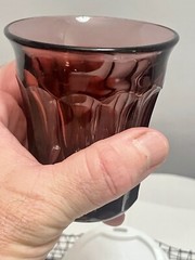 Vintage Noritake Perspective Amethyst Lowball Glasses Set Of 4 UV Reactive Plum