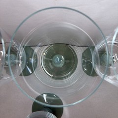 (6) Vintage Isabelle Green Iced Tea Goblets Glasses VILLEROY & BOCH Jade Stamped