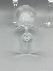 3x Cristal D’Arques Durand FLORENCE Frosted Petals Flower Wine Glass 6.75″