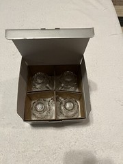 Gorham Lady Anne Punch Cups Set of 4 Crystal Glass Rare Vtg Dinnerware Special