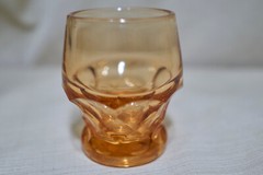 Georgian Amber Honeycomb 5 oz Flat Tumbler, Vintage Cambridge Glass