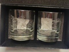Selbrae House 2 Tumbler Fishing 11.5 Oz Gift Set Bar Ware Outdoorsman Scotland