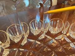 LE Smith Glass Old Dominion Punch Bowl Set w/ 18 cups Original Box