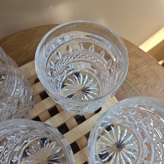 Bohemia Crystal -Crystalex «GLASGOW» Old Fashioned Cross Petal Cut Set 4 Glasses