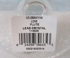 Waterford Crystal Celebration Love Toasting Champagne 10 1/2″ Stem Goblet, Pair