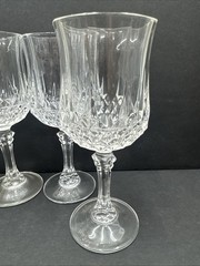 Cristal d’Arques Set of Four Longchamp 6oz Stemmed Footed Goblet Glasses