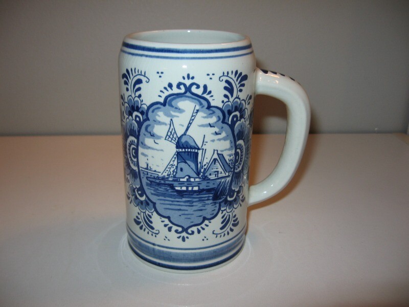 Delft Beer Stein 5 1/2″ Height #444 Made in Holland VGC
