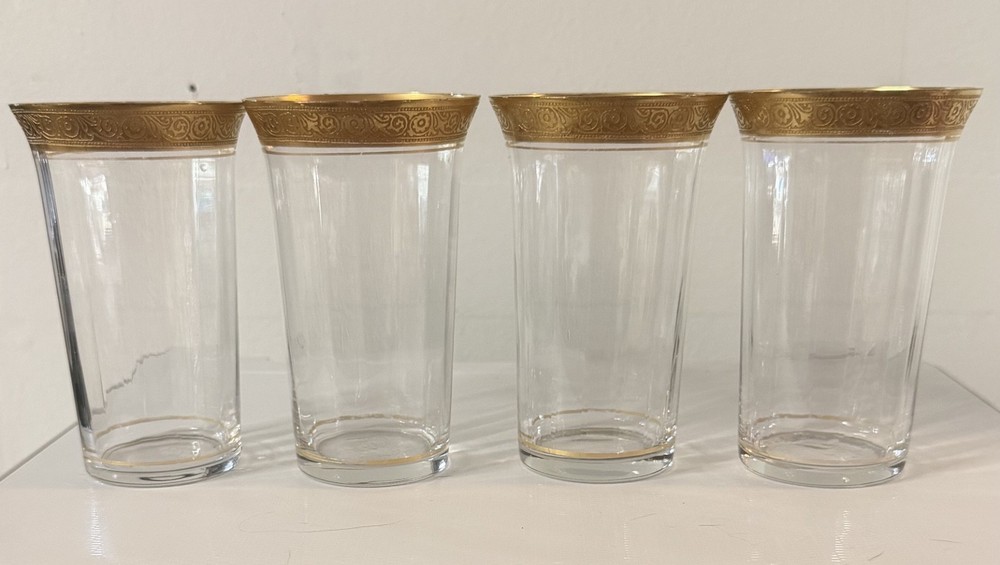 4 Vintage Tiffin-Franciscan Flat Tumbler Minton Clear (Stem 14196) 1930-1967