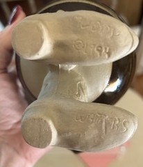 VTG 1994 Muddy Waters Cowboy Boot Ceramic Cup Art Pottery Mug 5″ Signed