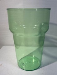 Picnic Ware Acrylic Tumblers Green Stackable Drink Glass by Precidio Lot of 3