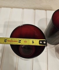 Vintage Luminarc Arcoroc Cavalier Ruby Red Wine Glasses Set 6 France