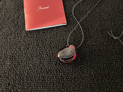 Red Pebble Necklace In Baccarat Crystal