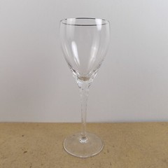 Lot of 5 Lenox Crystal Encore Platinum 7 7/8″ Wine Glasses Goblets