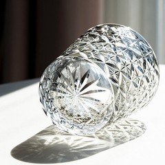 Gray Stars Crystal Whiskey Glass Edo Kiriko Hand Cut To Drinkware 12oz Gift Box