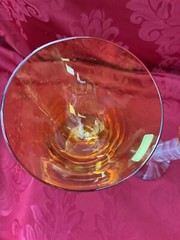 NIB FLAWLESS Glass BACCARAT France Two VEGA Crystal FORTISSIMO RHINE WINE GOBLET
