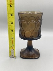 Vintage Noritake Spotlight Ice Tea Glasses 6.5″ Walnut Brown Set of 4 – Heavy!