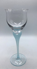 Mikasa Sea Mist Turquoise Frosted Stem Wine Glasses 8 3/8”
