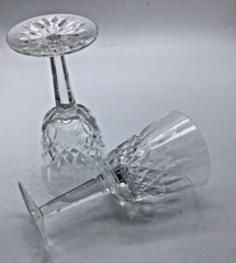 Waterford Crystal Wine Glass LISMORE 5 7/8″ Claret Wine Goblet Stem, Set of 2