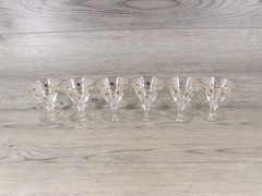 Vintage Libbey Royal Fern 4.25″ in. Footed Goblets MCM Barware Set of 6
