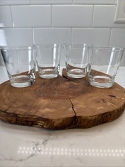 NORITAKE CG QUARTZEX ATOMIC AGE STAR DUST OLD FASHIONED WHISKEY GLASSES SET OF 4