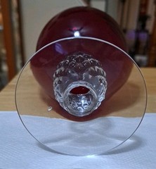 Morgantown Glass Co. Elegant RUBY GOLF BALL Sherbet/ Desert Glass/Stem Used