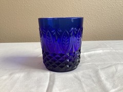 Vintage Arcoroc Avon Royal Sapphire Cobalt Blue Rocks Glass