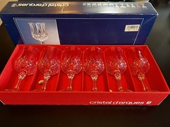 cristal d’argues LONGCHAMP 6 1/2” Wine Glasses Set of 6 In Box