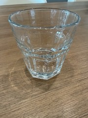 1 – Libbey DuraTuff 8 ounce glasses 8 panel 4 3/4 tall 3 1/4″ opening