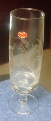 6 New Etched Wheat Stem Glasses Made In Italy Set