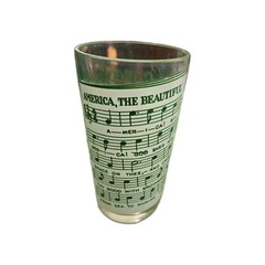 Vintage Hazel Atlas Souvenir State Song on Clear Glass – 5” Tall – Connecticut