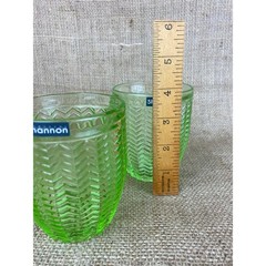 Shannon Twill Green Godinger Set of 2 Old Fashion Glasses 11oz