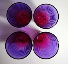 Libbey Ombre Pink/ Purple Set Of 4 Glasses