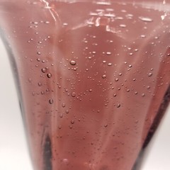 2 Vintage Artland Savanah Purple Fizz Amethyst Bubble Goblet 7 1/4″ T 14 oz