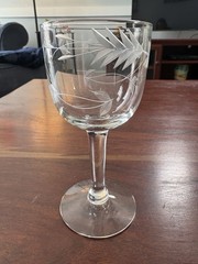 Vintage Fostoria Crystal Spray Pattern Shot Goblet One Available, 4”