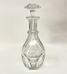 Pair Antique, Vintage Baccarat Crystal Decanters Harcourt 1841,