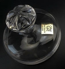 Vintage 24% Crystal Biscuit Barrel Candy Jar Made In Poland 5⅛» Tall
