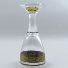 Moselle Glass ● Copenhagen Liqueur Glass 7.5cm Gold Plated Gold Crystal Vintag