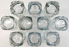 10 Libbey Squire Cooler Glasses Set Clear Vertical Cut Drink Tumbler Barware Lot