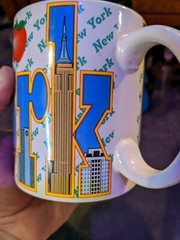 World Productions- NYC W/Green Type, Design P35 Coffee Cup