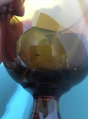 Vintage Heavy Glass 12 oz Amber Goblet Sold Individually, 1.5 Lbs